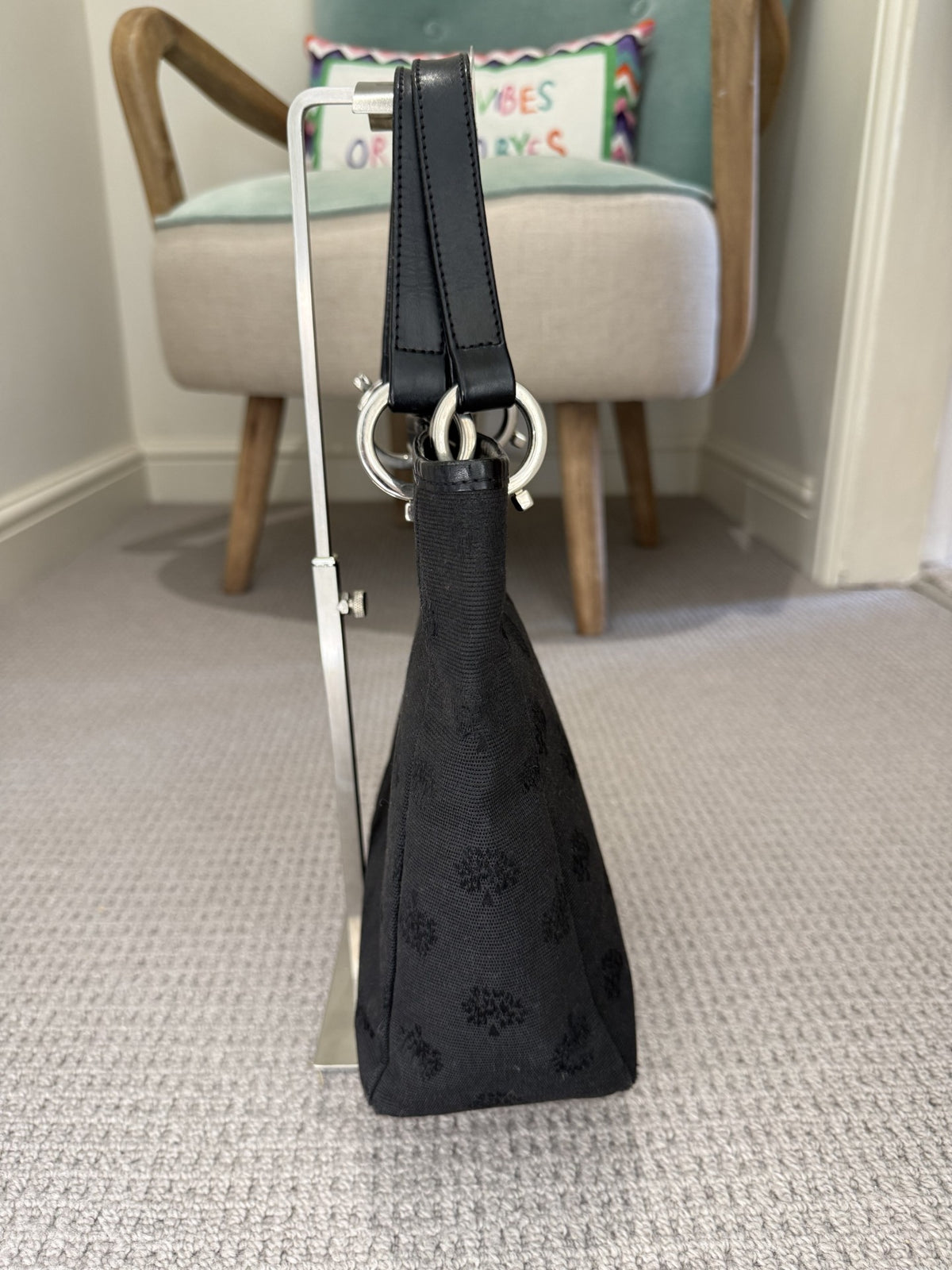 Mulberry Monogram Tote — Black