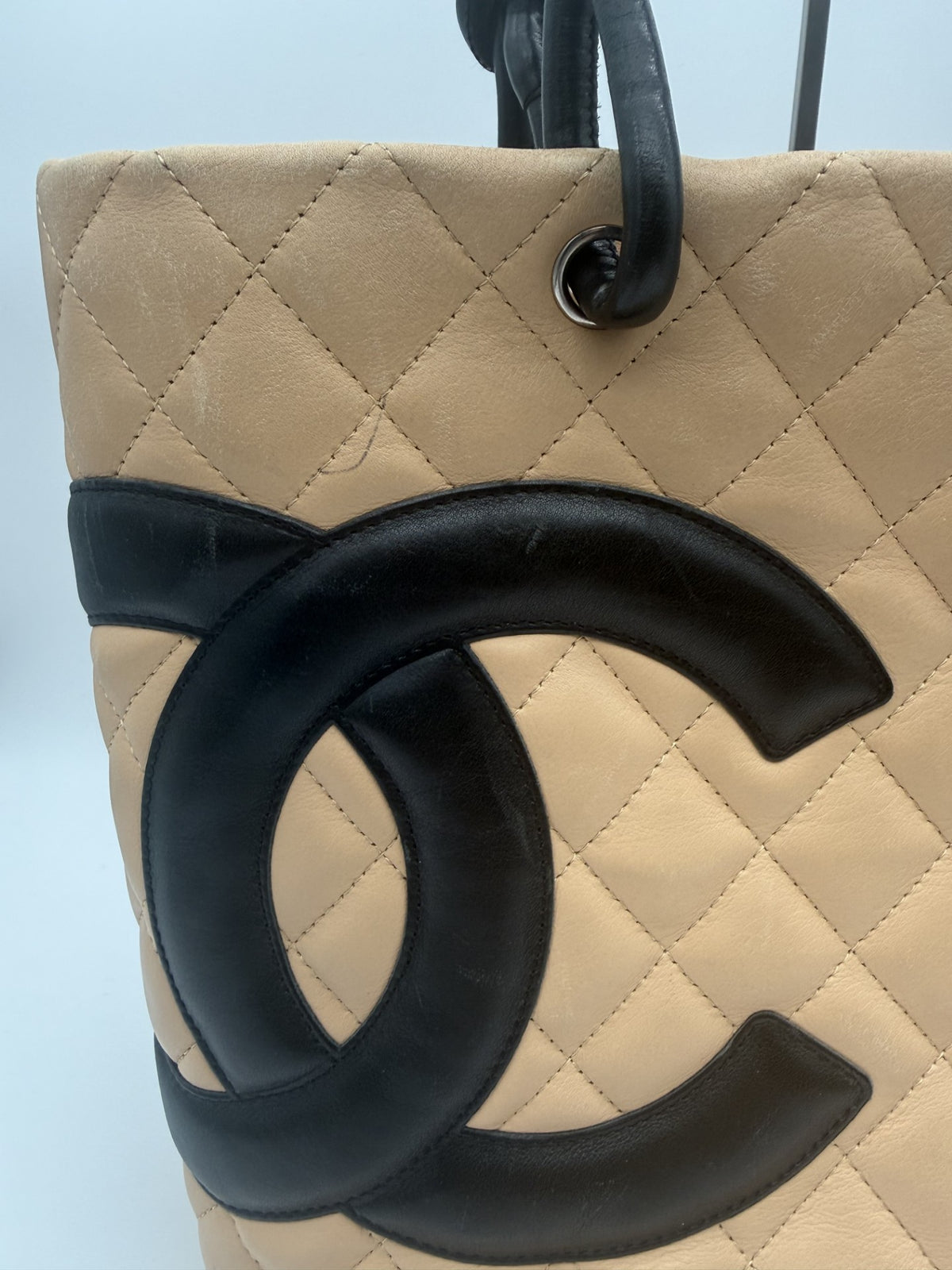 Chanel Cambon Tote — Beige & Black