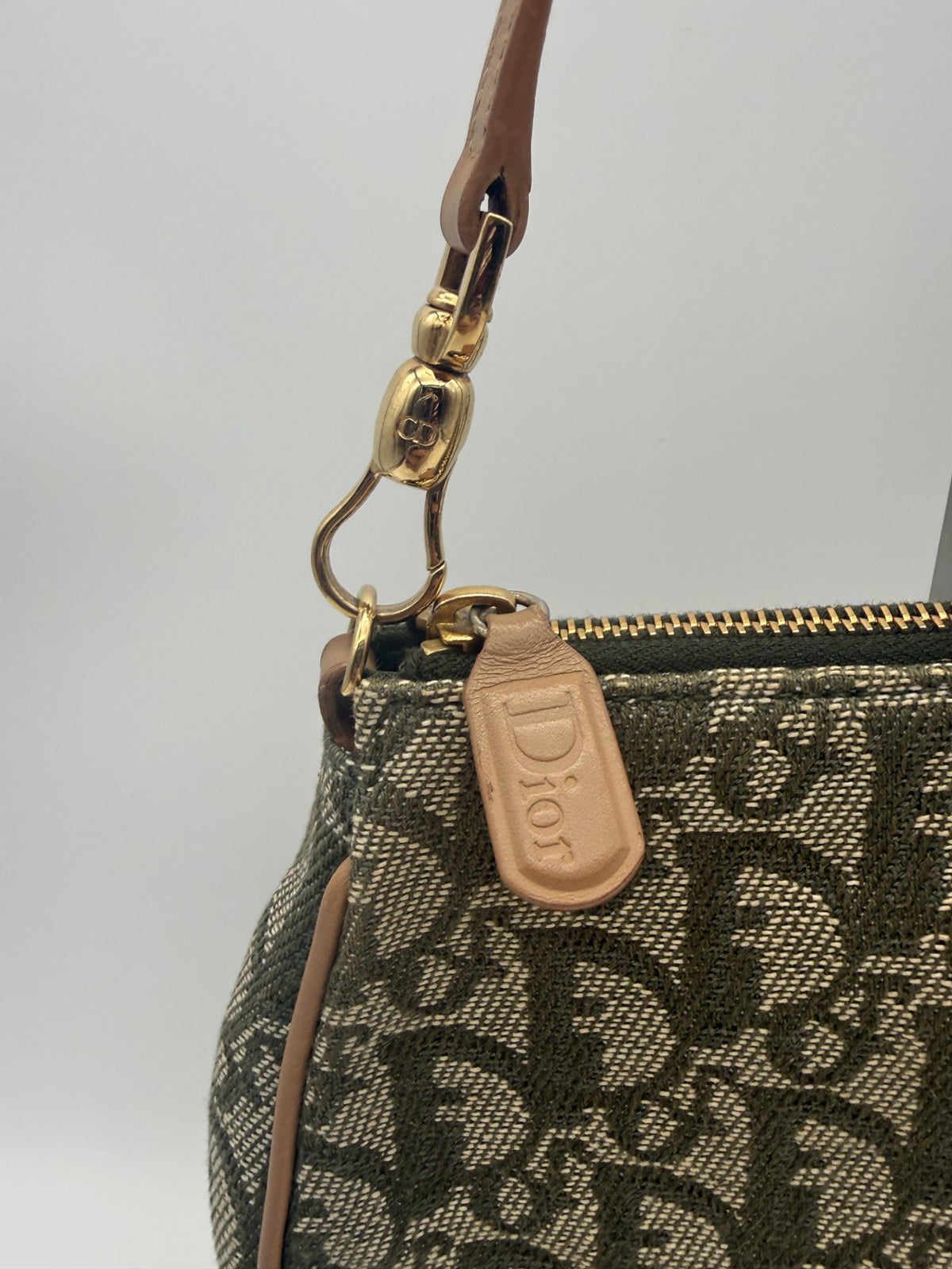 Dior Mini Saddle — Khaki Oblique