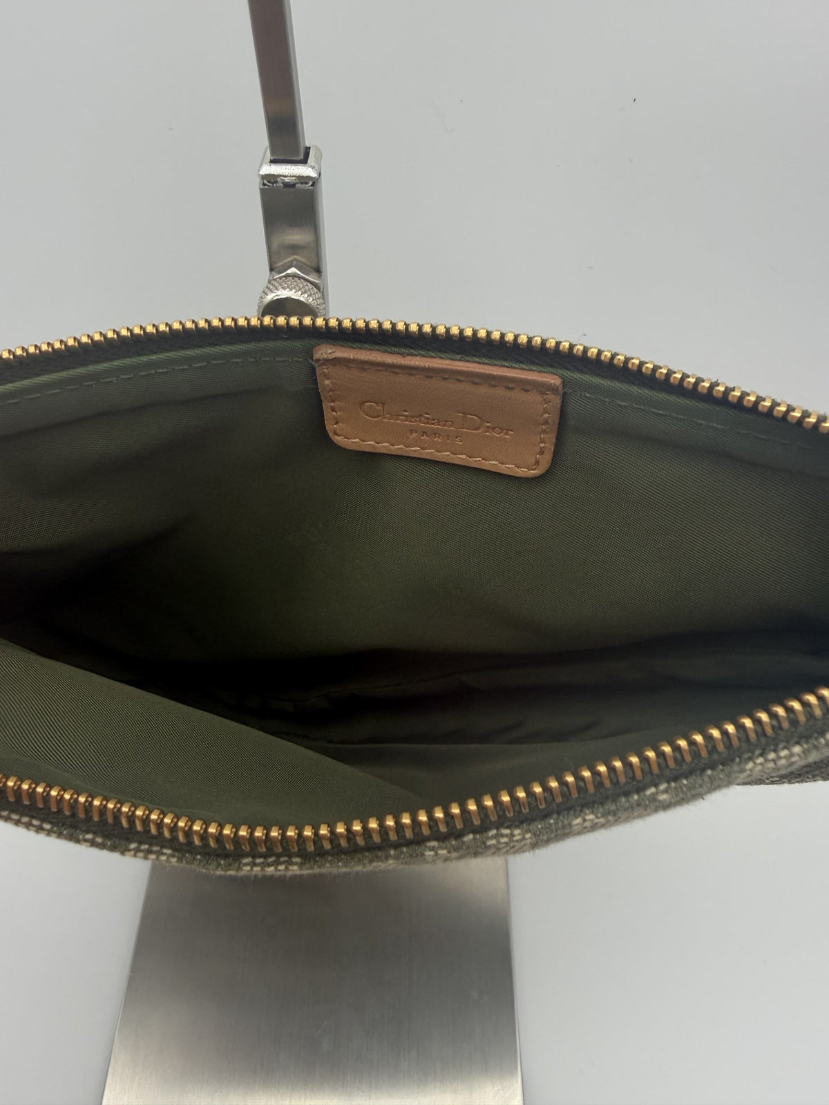 Dior Mini Saddle — Khaki Oblique