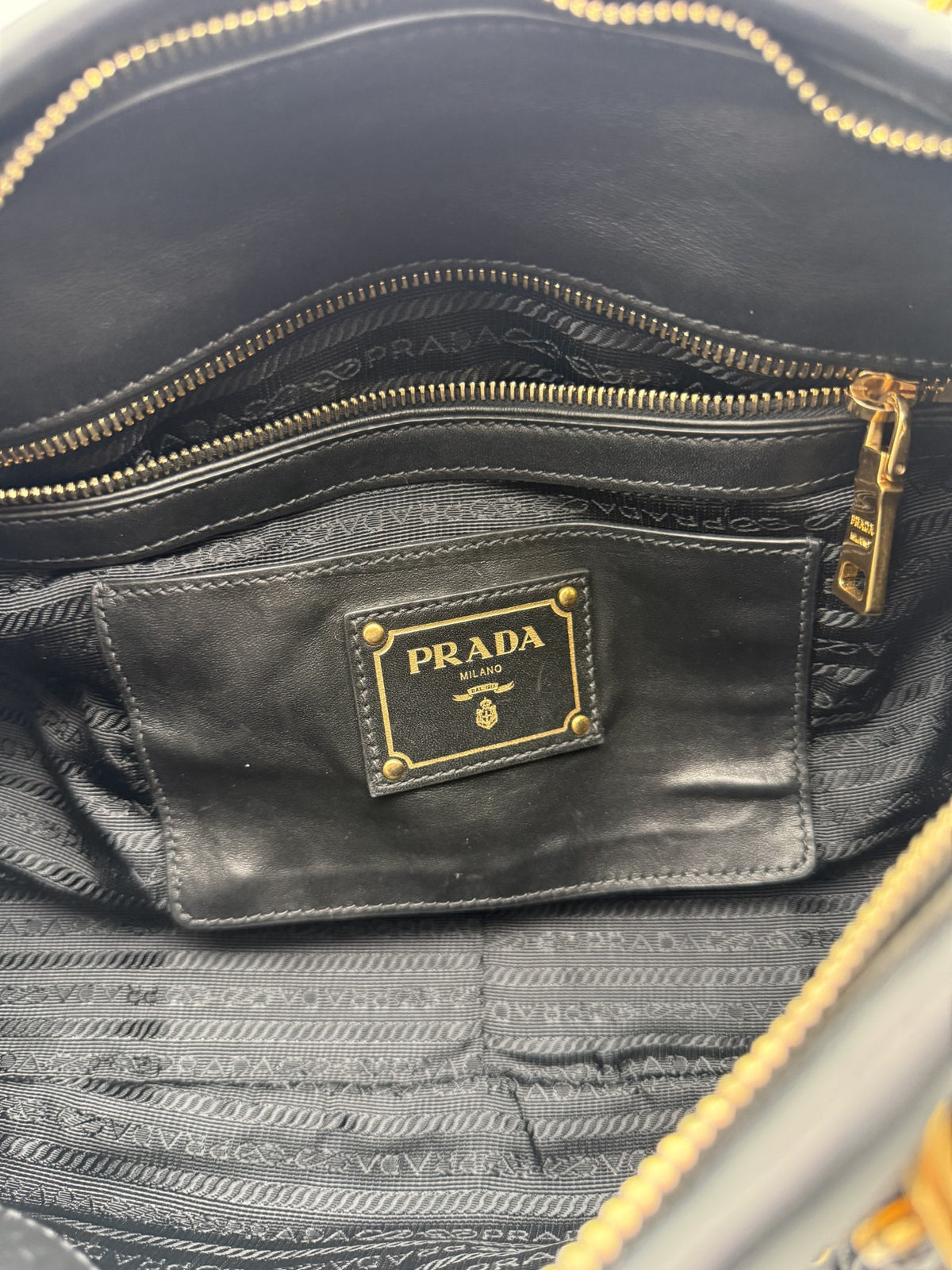 Prada Bauletto Satchel — Black