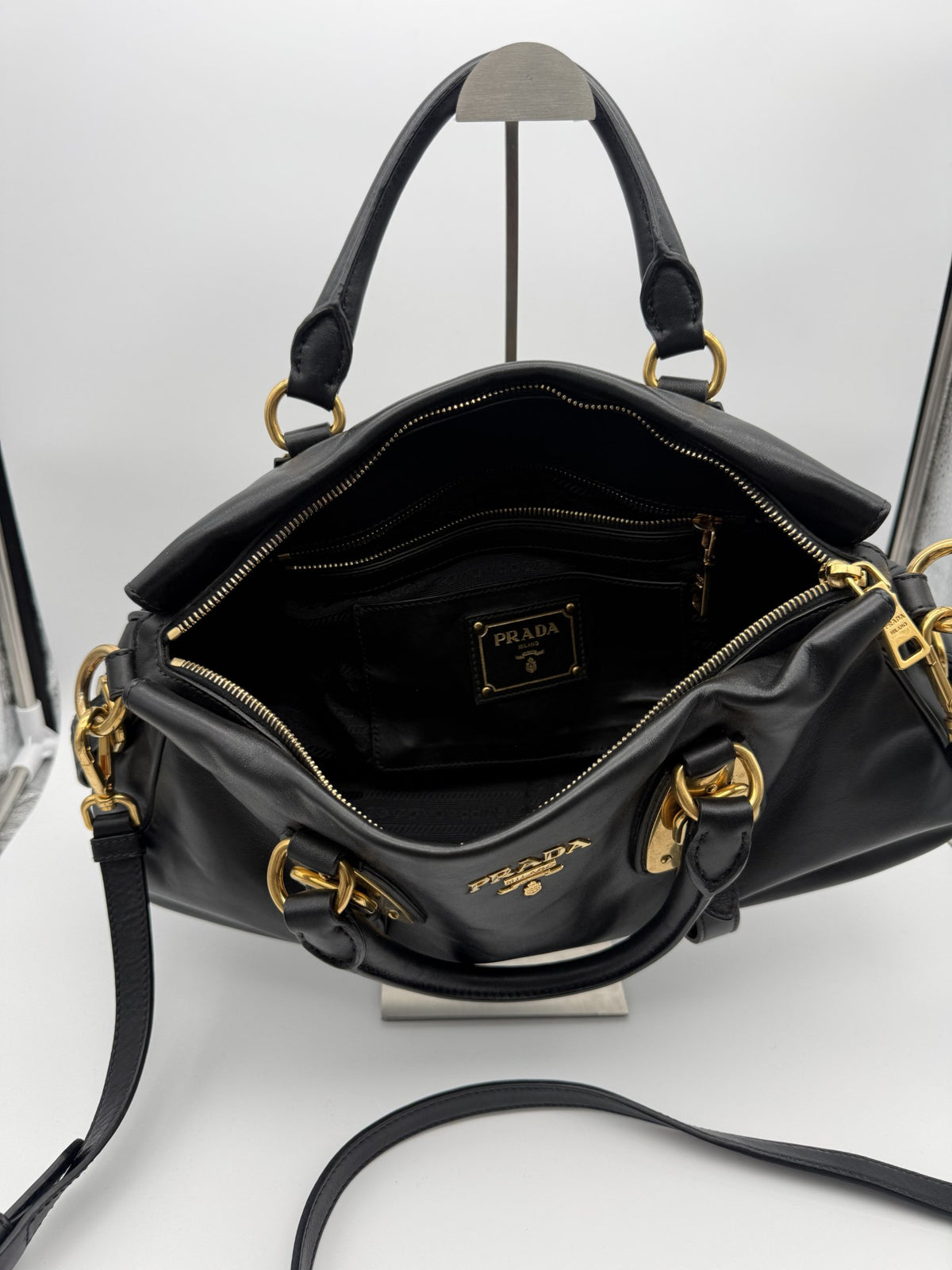 Prada Bauletto Satchel — Black