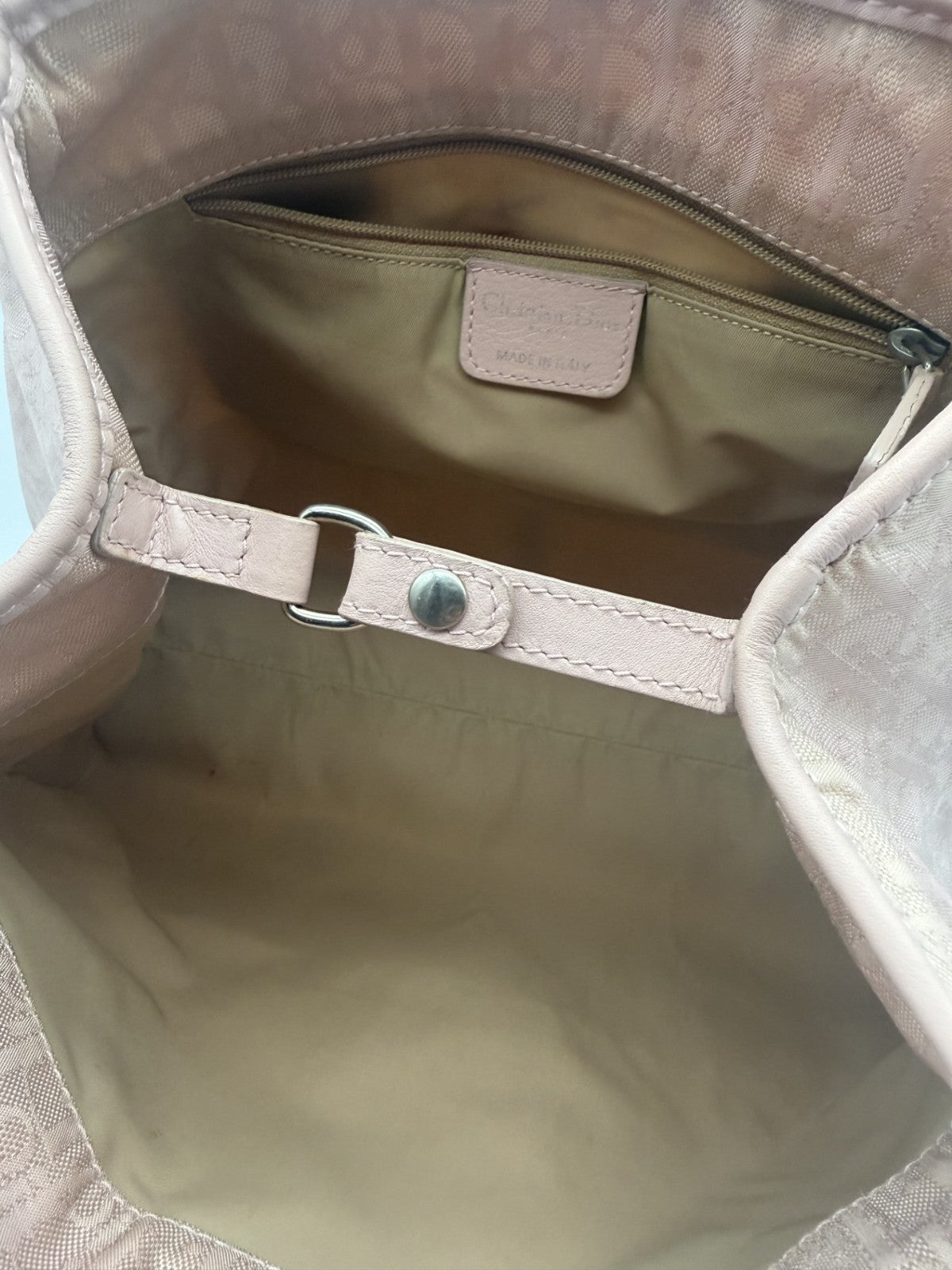 Dior Trotter Top Handle Bag — Powder Pink