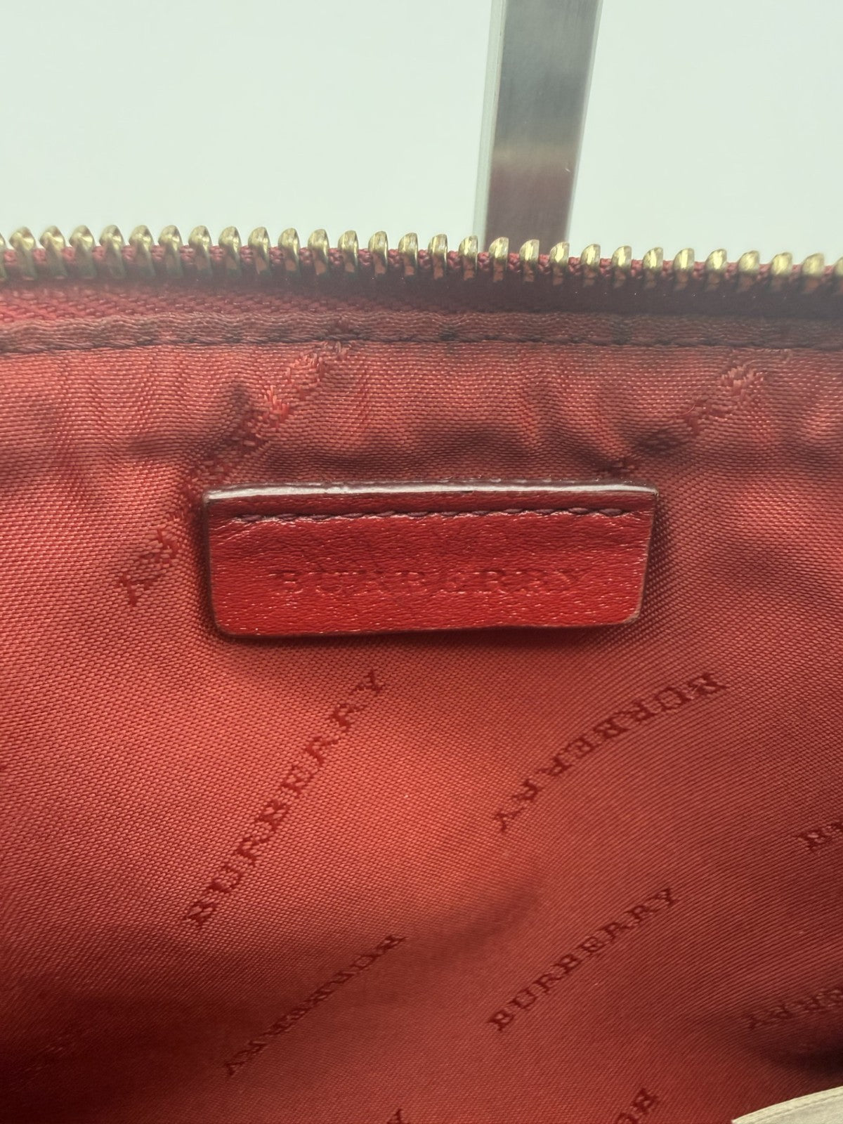 Burberry Peyton Crossbody — Haymarket Check & Red