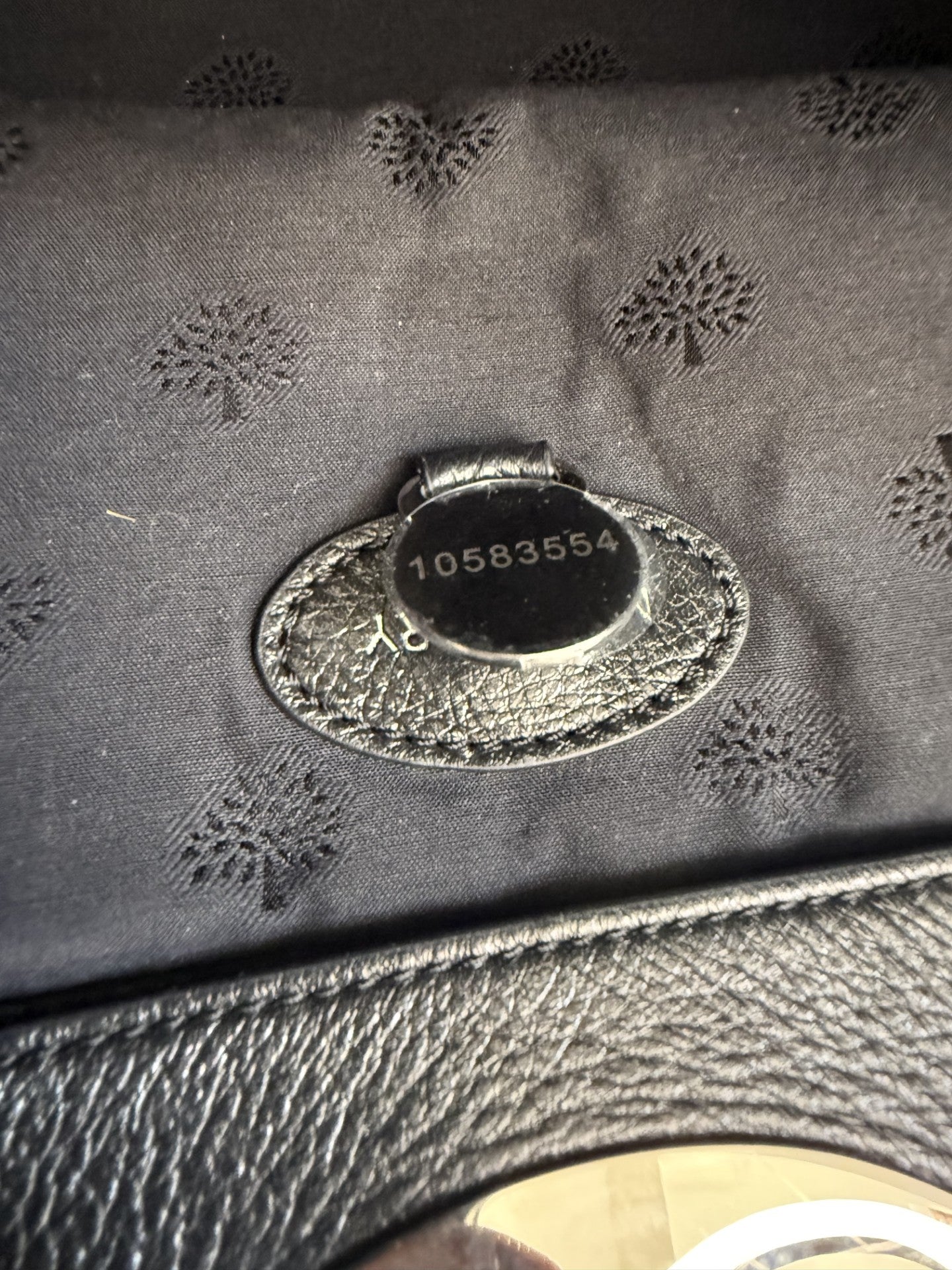 Mulberry Bayswater Black Leather Handbag – Silver Hardware