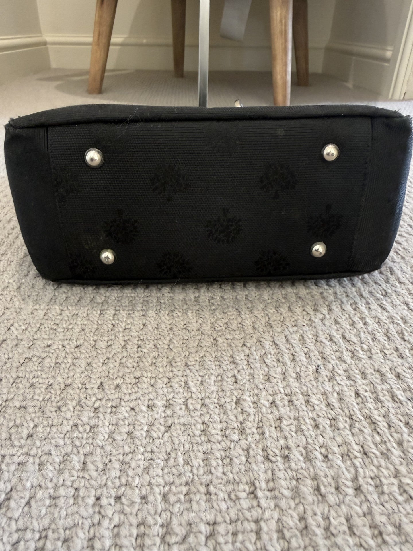 Mulberry Monogram Tote Bag – Black Canvas