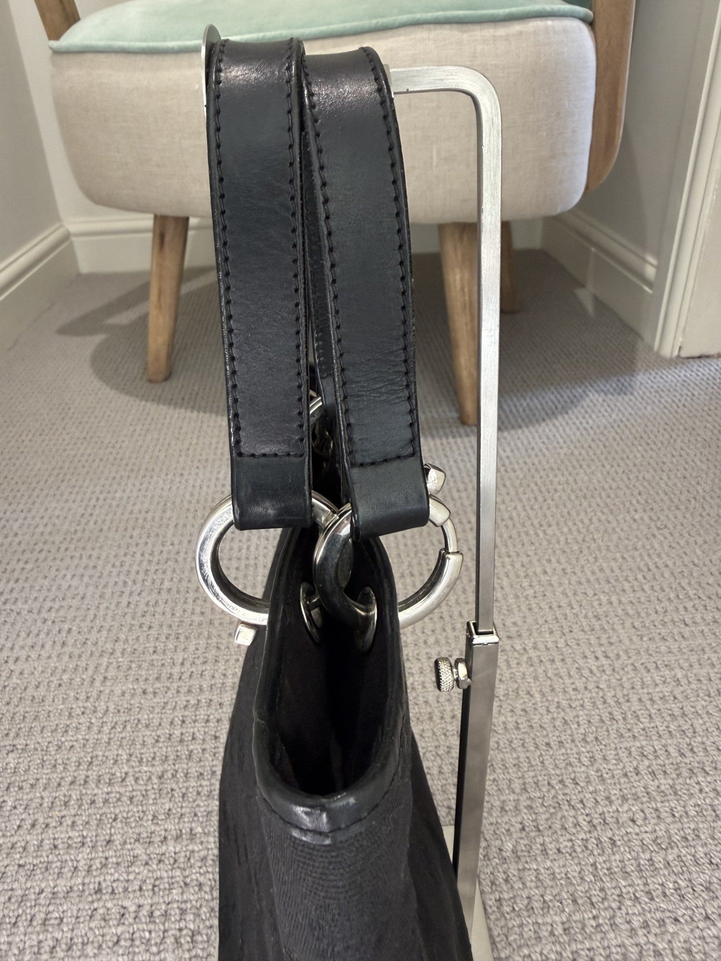 Mulberry Monogram Tote Bag – Black Canvas