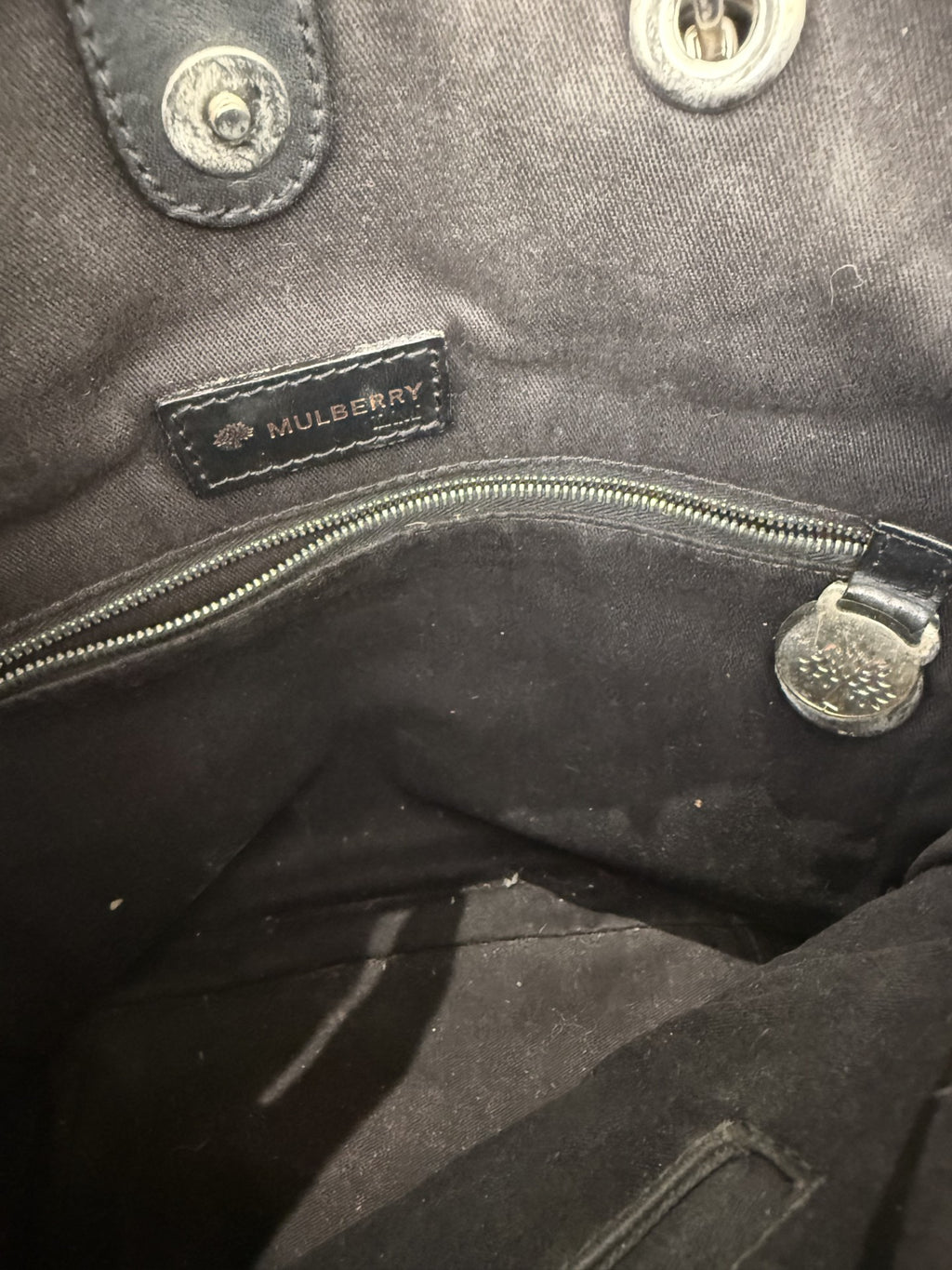 Mulberry Monogram Tote Bag – Black Canvas