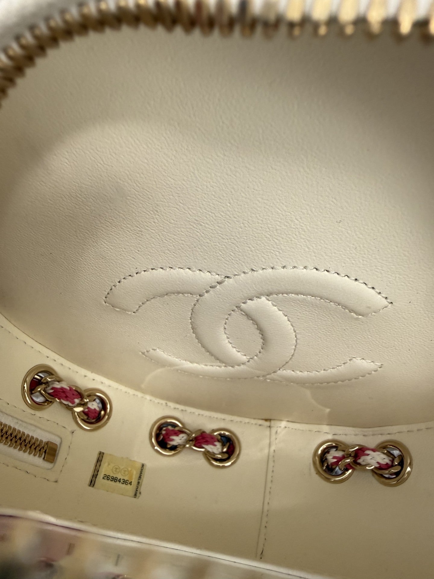Chanel La Pausa Lifesaver Bag — Pink & White Lambskin, Cruise 2019 Limited Edition
