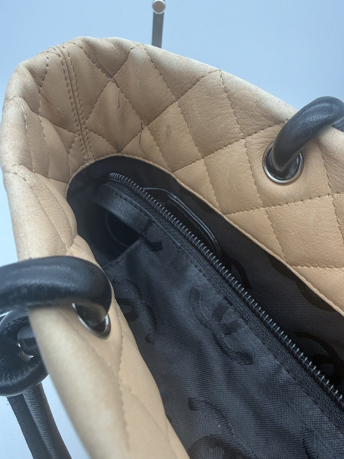 Chanel Cambon Tote — Beige & Black