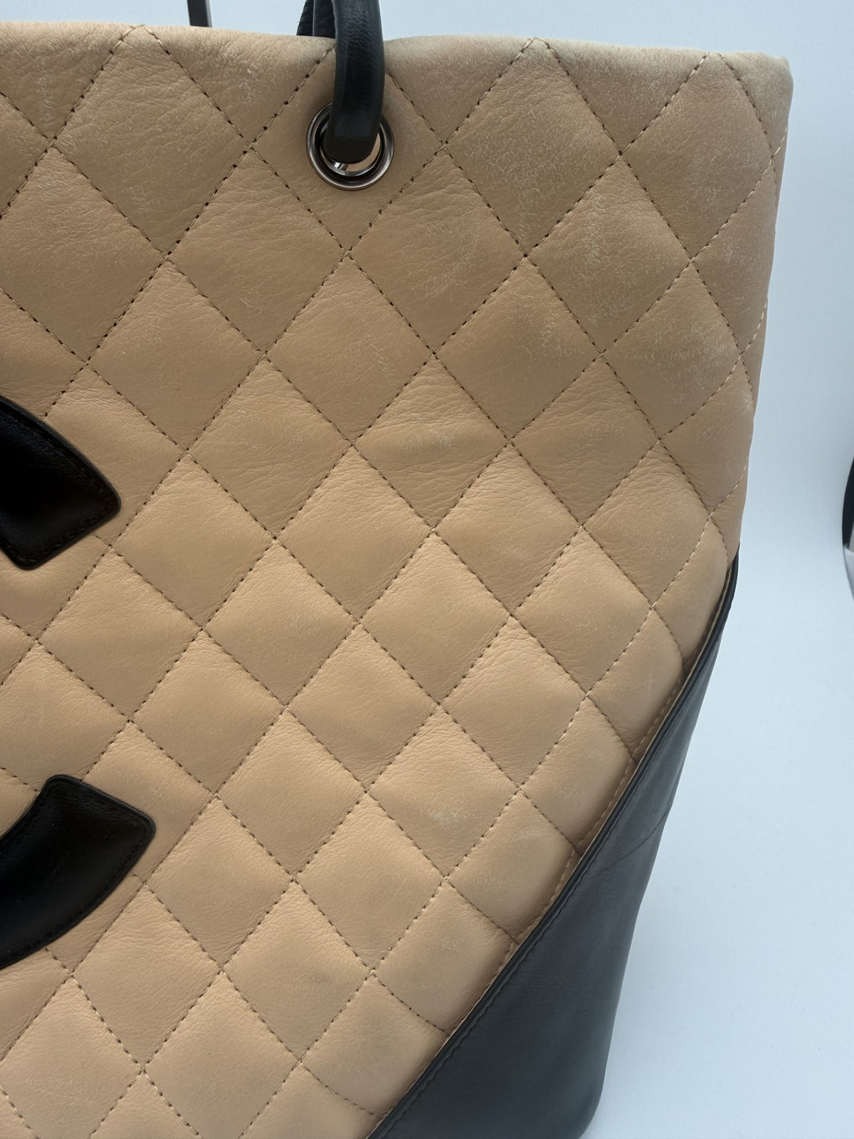 Chanel Cambon Tote — Beige & Black