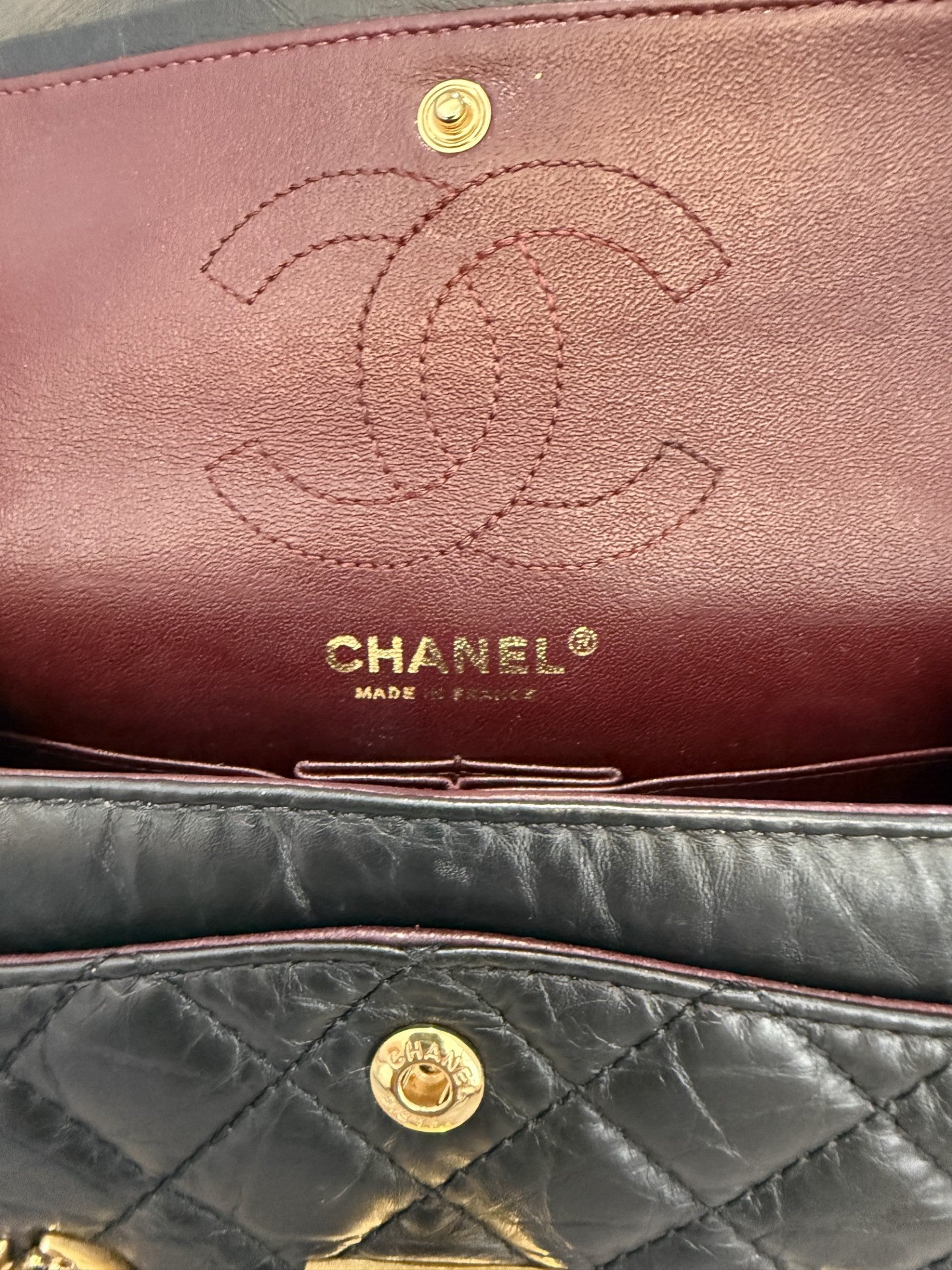 Chanel Lucky Charms 2.55 Reissue Double Flap Bag — Black Aged Calfskin, Gold Hardware, Limited Edition