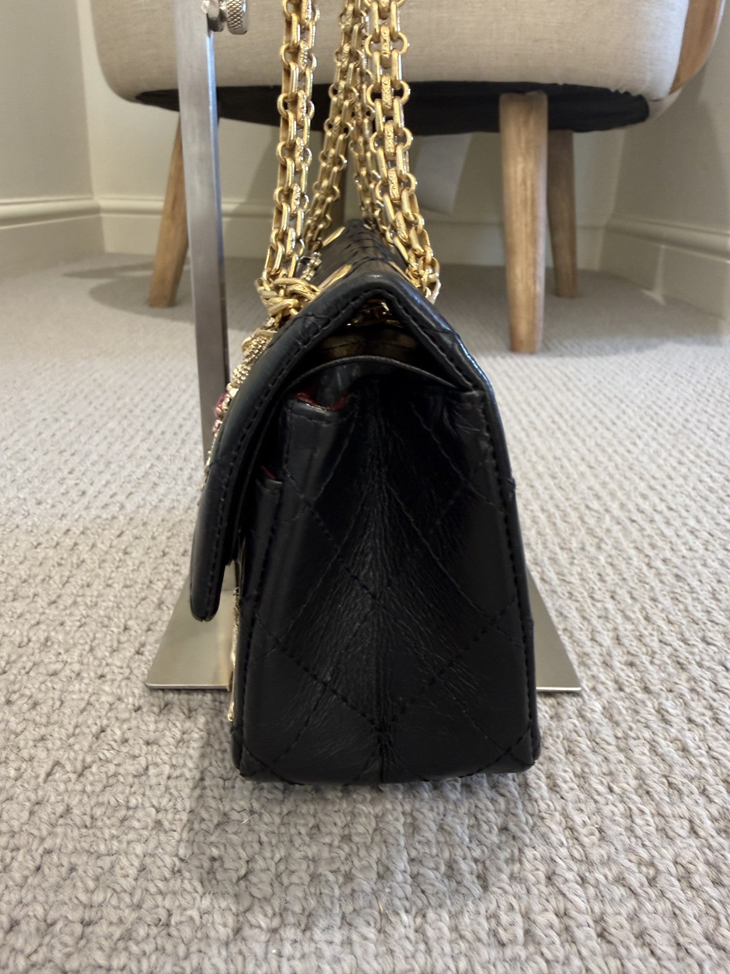 Chanel Lucky Charms 2.55 Reissue Double Flap Bag — Black Aged Calfskin, Gold Hardware, Limited Edition