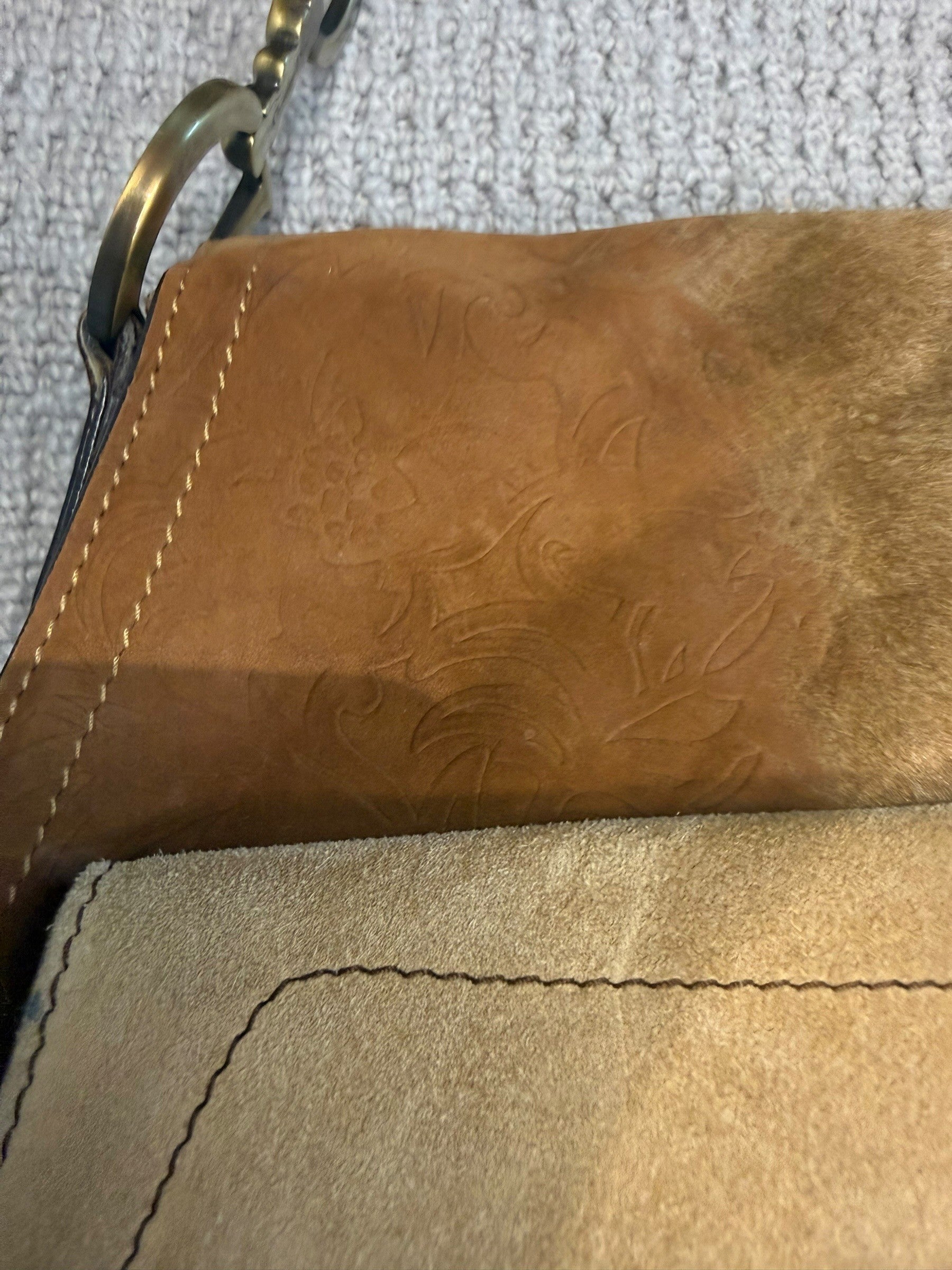 Vintage Christian Dior Saddle Bag — Galliano Era Pony Hair & Suede
