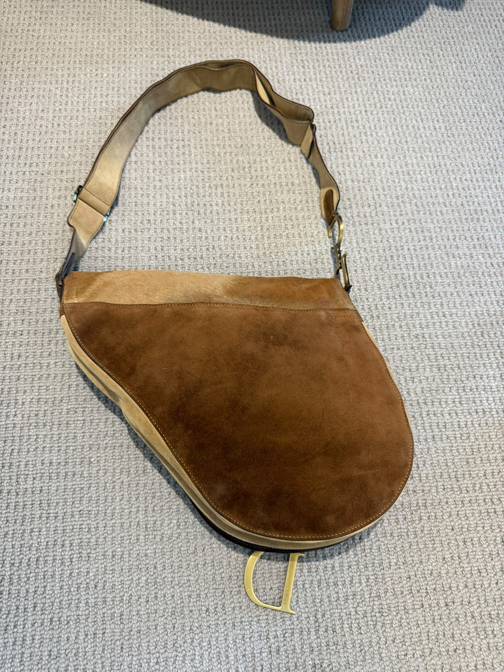 Vintage Christian Dior Saddle Bag — Galliano Era Pony Hair & Suede