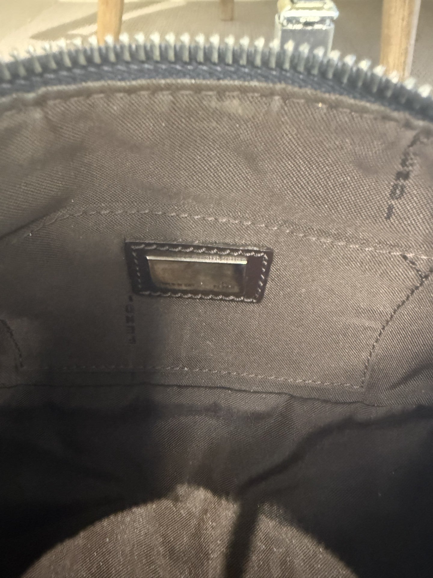 Fendi Denim Zucchino Mini Pochette – Y2K FF Monogram, Silver Hardware