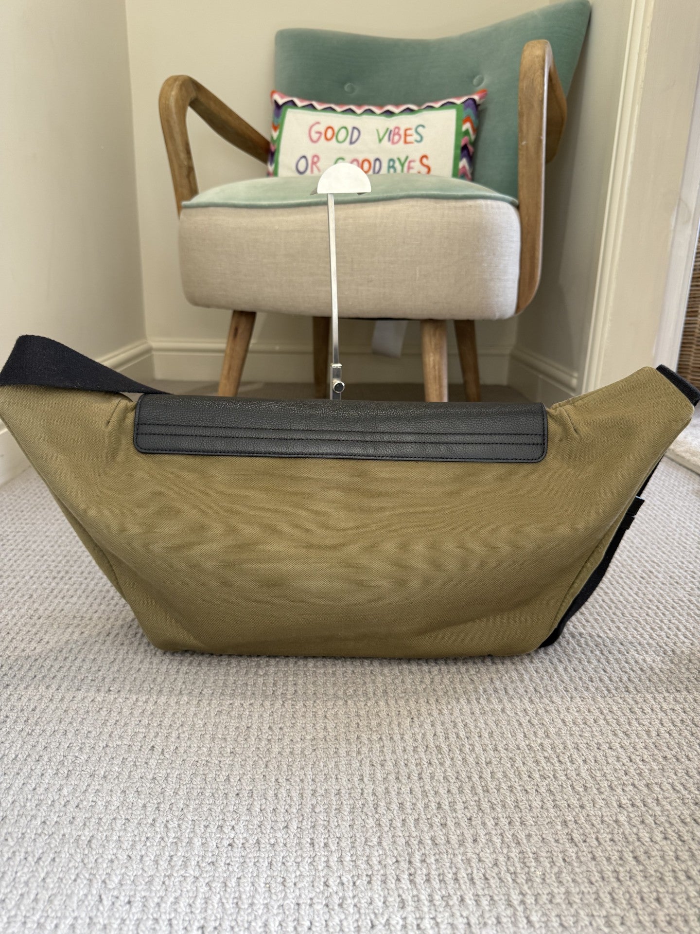 Mulberry Canvas Messenger Crossbody Bag – Khaki Green