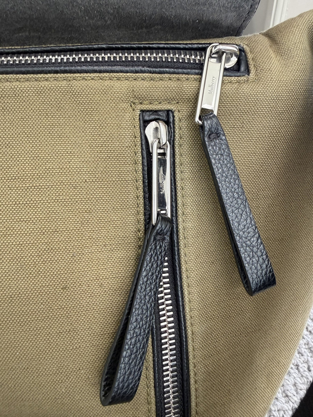 Mulberry Canvas Messenger Crossbody Bag – Khaki Green