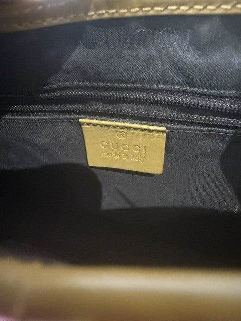 Preloved Gucci Jackie Medium Shoulder Bag – Beige GG Canvas, Gold Hardware