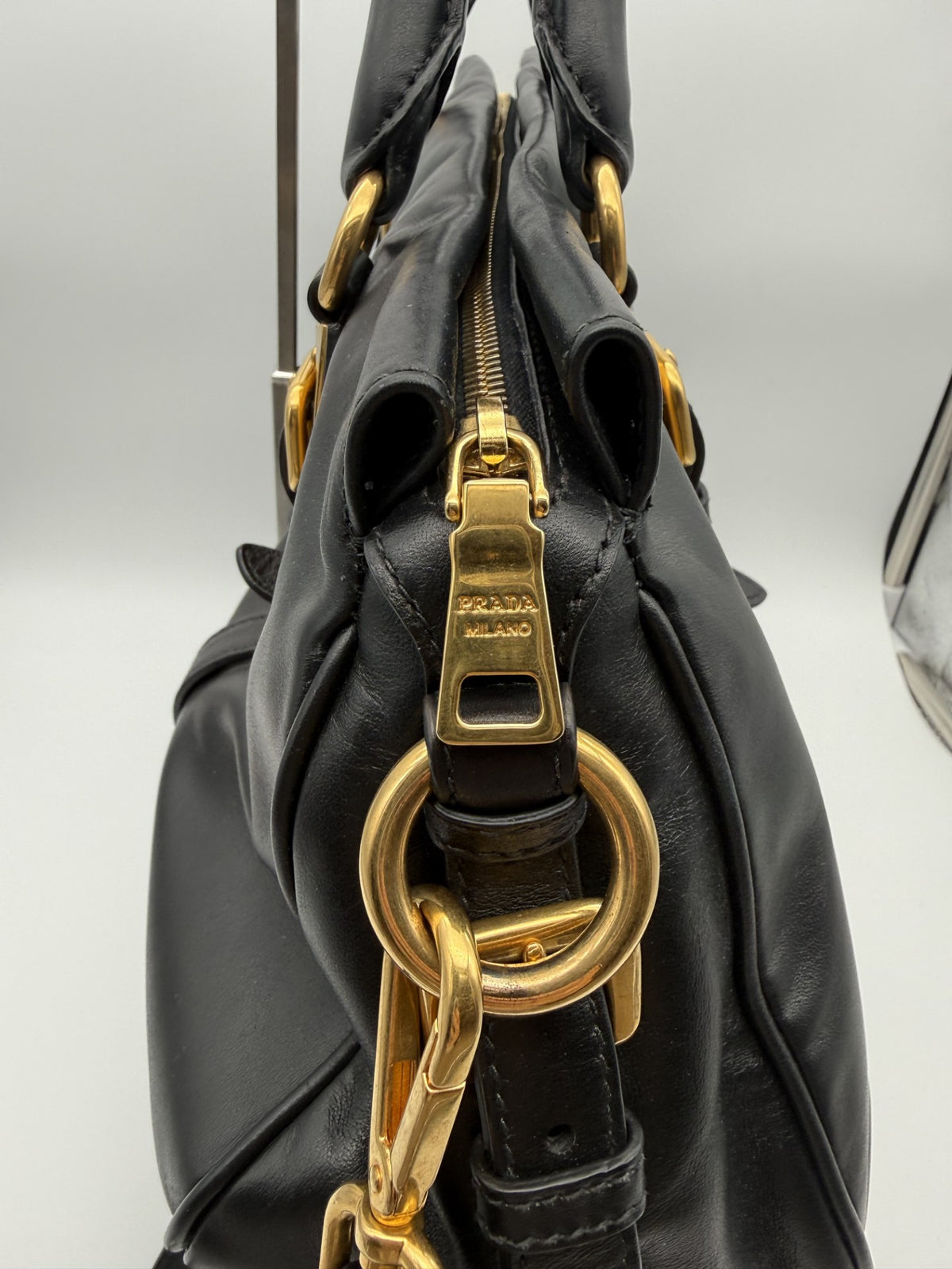 Prada Bauletto Satchel — Black