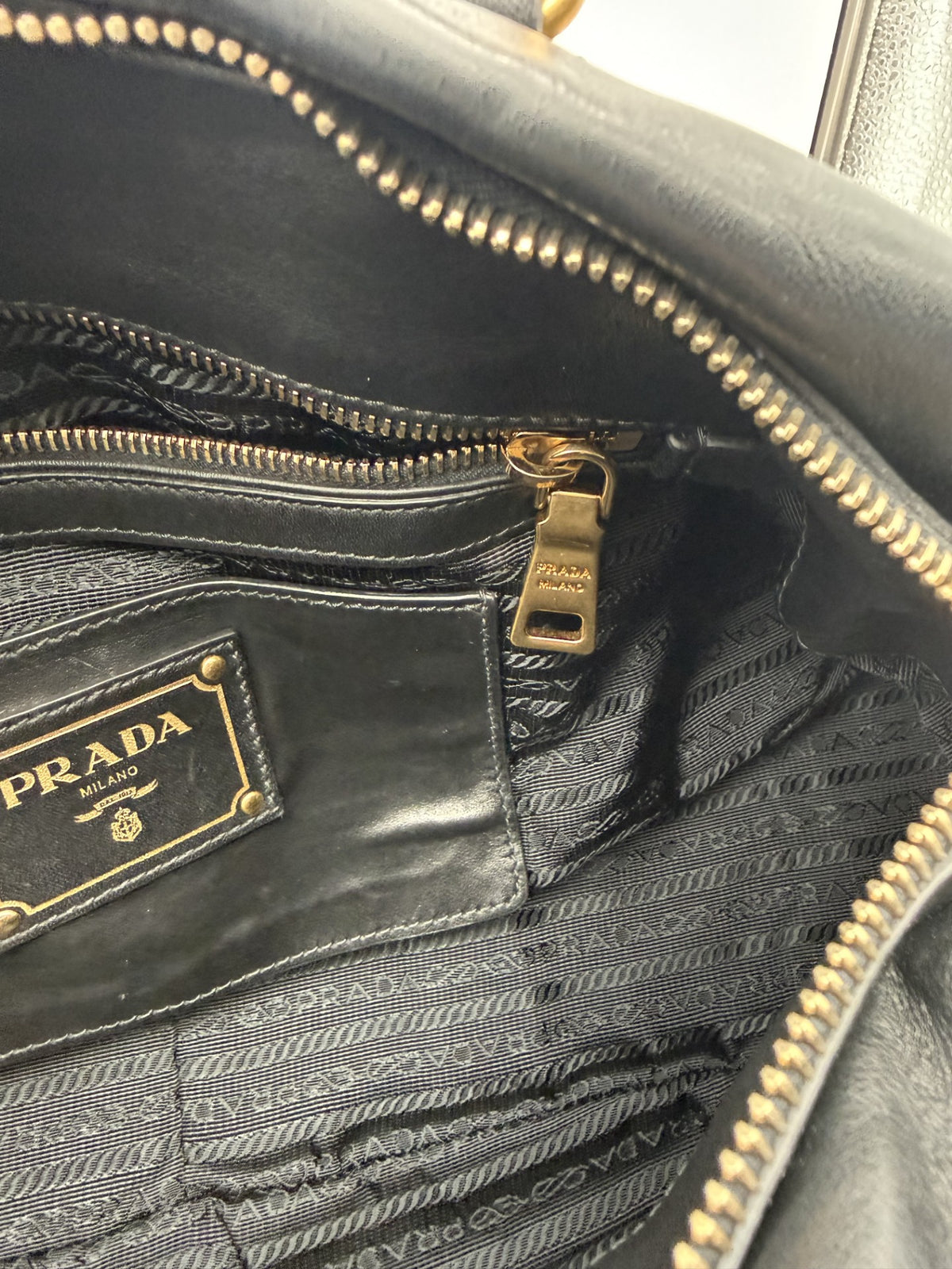 Prada Bauletto Satchel — Black