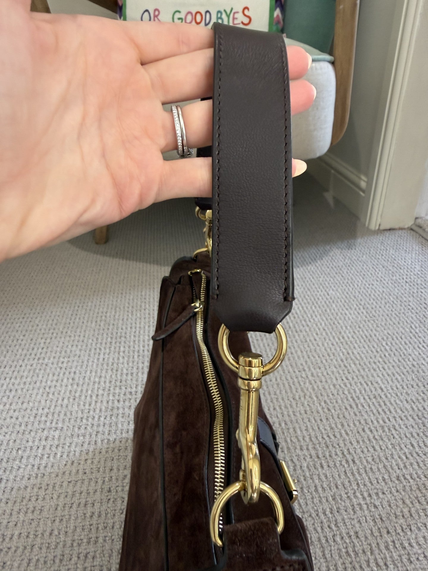 Mulberry Roxanne Shoulder Bag – Chocolate Suede