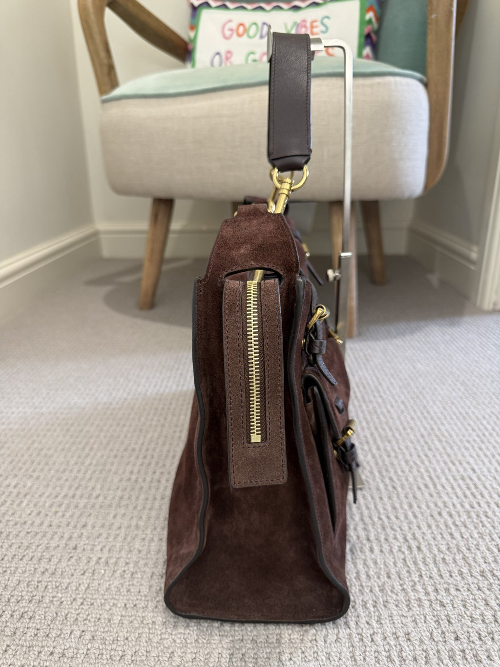 Mulberry Roxanne Shoulder Bag – Chocolate Suede