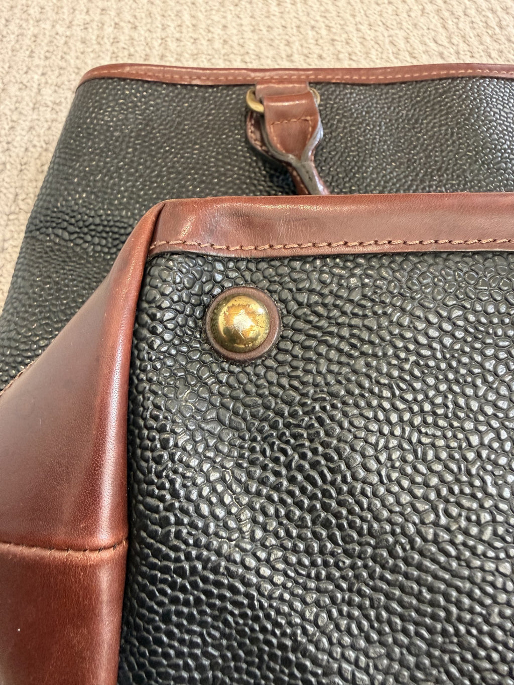 Vintage Mulberry Scotchgrain Tote Bag – Black & Tan