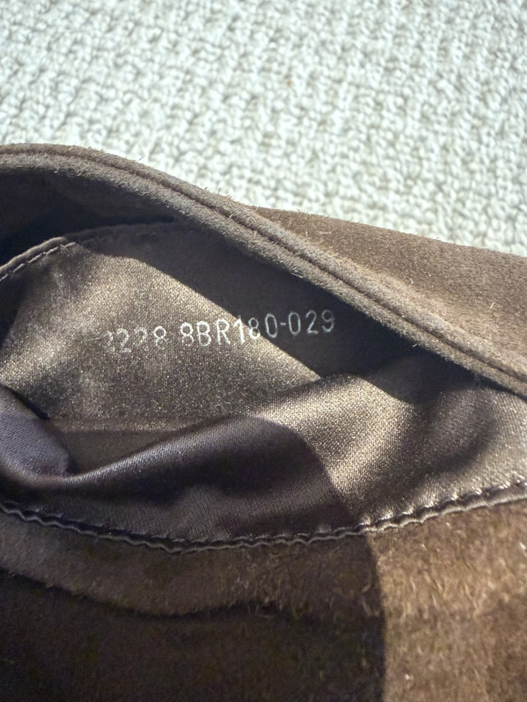 Fendi Mini Mamma Baguette — Chocolate Suede with Crystal Buckle
