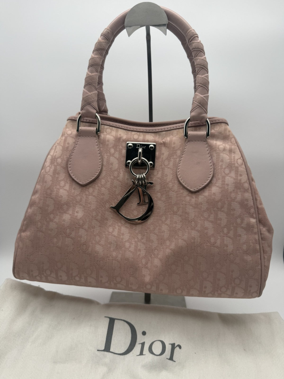 Dior Trotter Top Handle Bag — Powder Pink