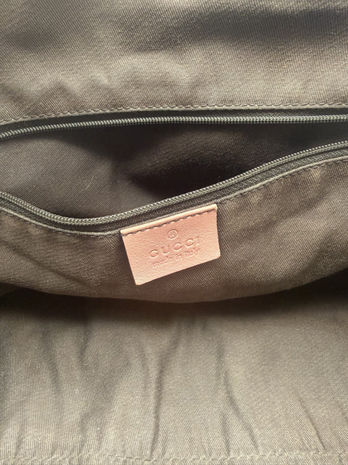 Gucci Sukey Satchel — Beige GG Canvas & Pink