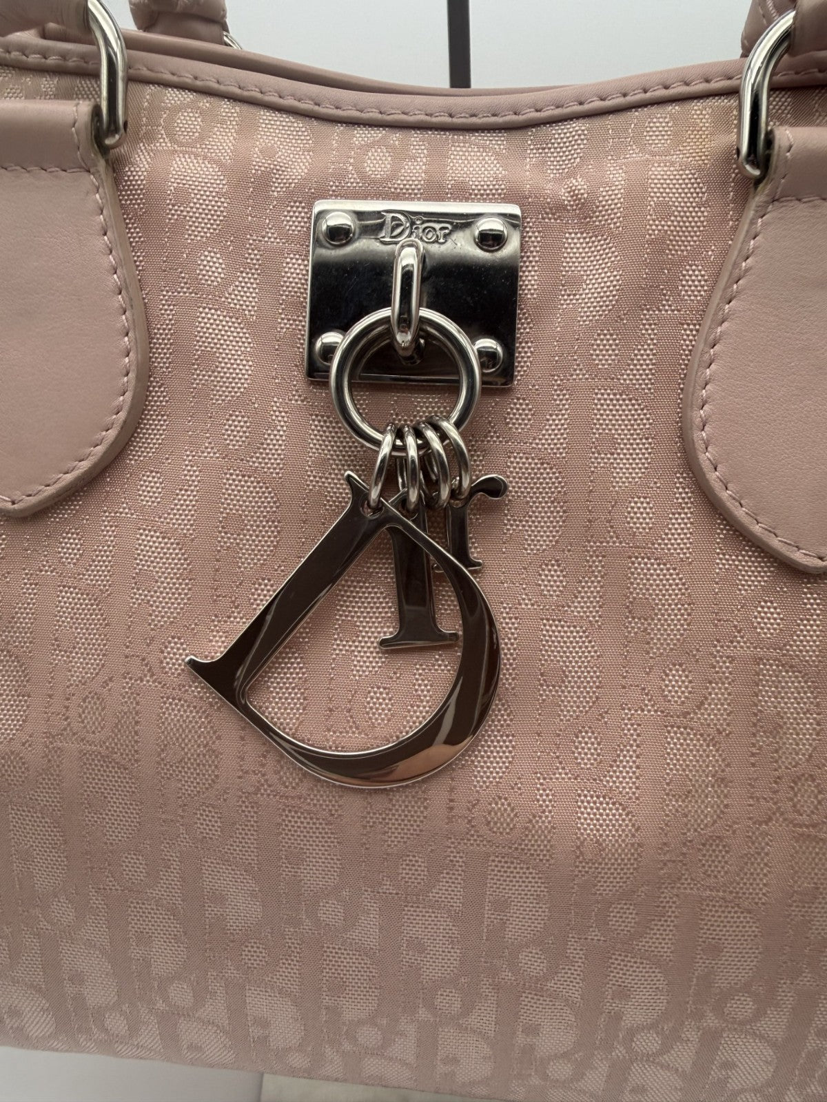 Dior Trotter Top Handle Bag — Powder Pink